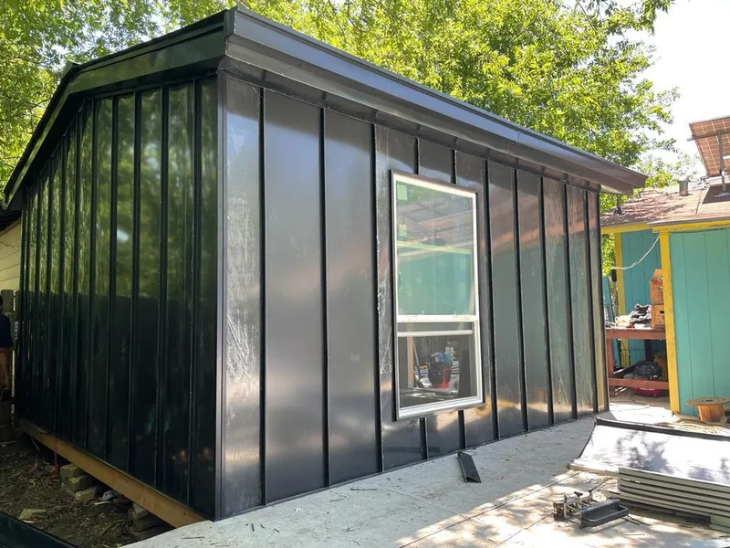 Black standing seam metal wall panels for Metal Roof Installation in Rancho Calaveras